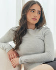 Seamless Long Sleeve Cotton Jersey T-Shirt