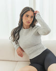 Seamless Long Sleeve Cotton Jersey T-Shirt