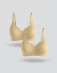 Seamless Non-Buckle Bra 2pcs