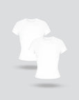 Short Sleeve Seamless T Shirt for Women 2pcs