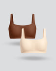 Square Neck Seamless Bra 2pcs