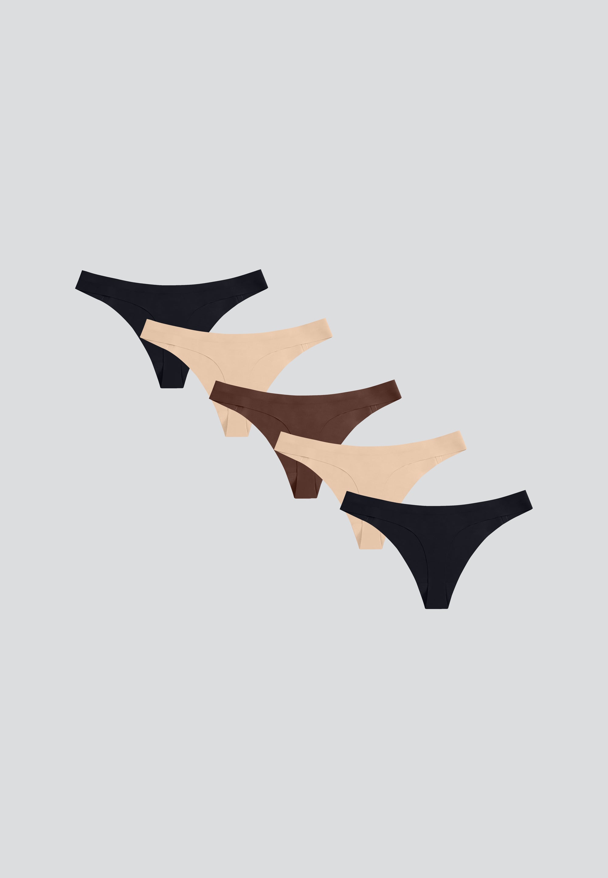 Ultra Thin Seamless Thong Panty - 5-Pack