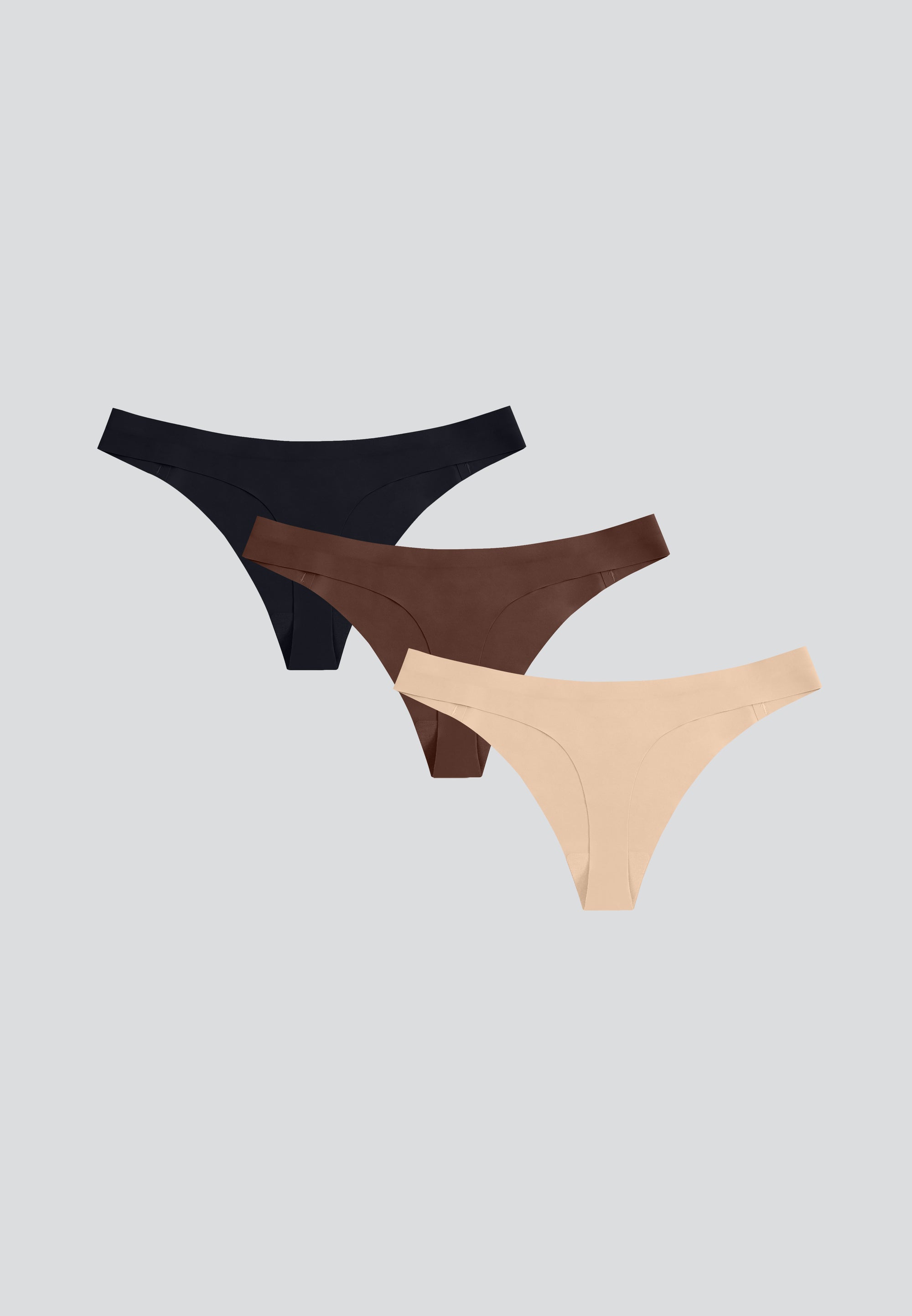 Ultra Thin Seamless Thong Panty - 3-Pack