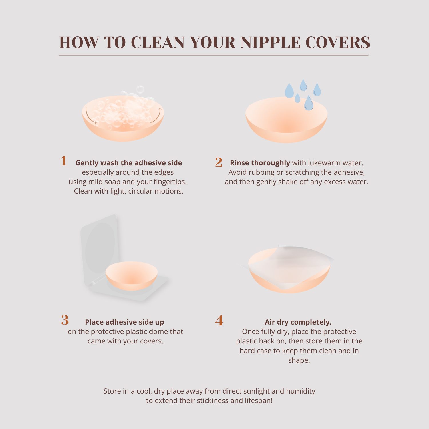 Silicone Nipple Covers in Hard Case