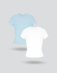 Short Sleeve Seamless T Shirt for Women 2pcs