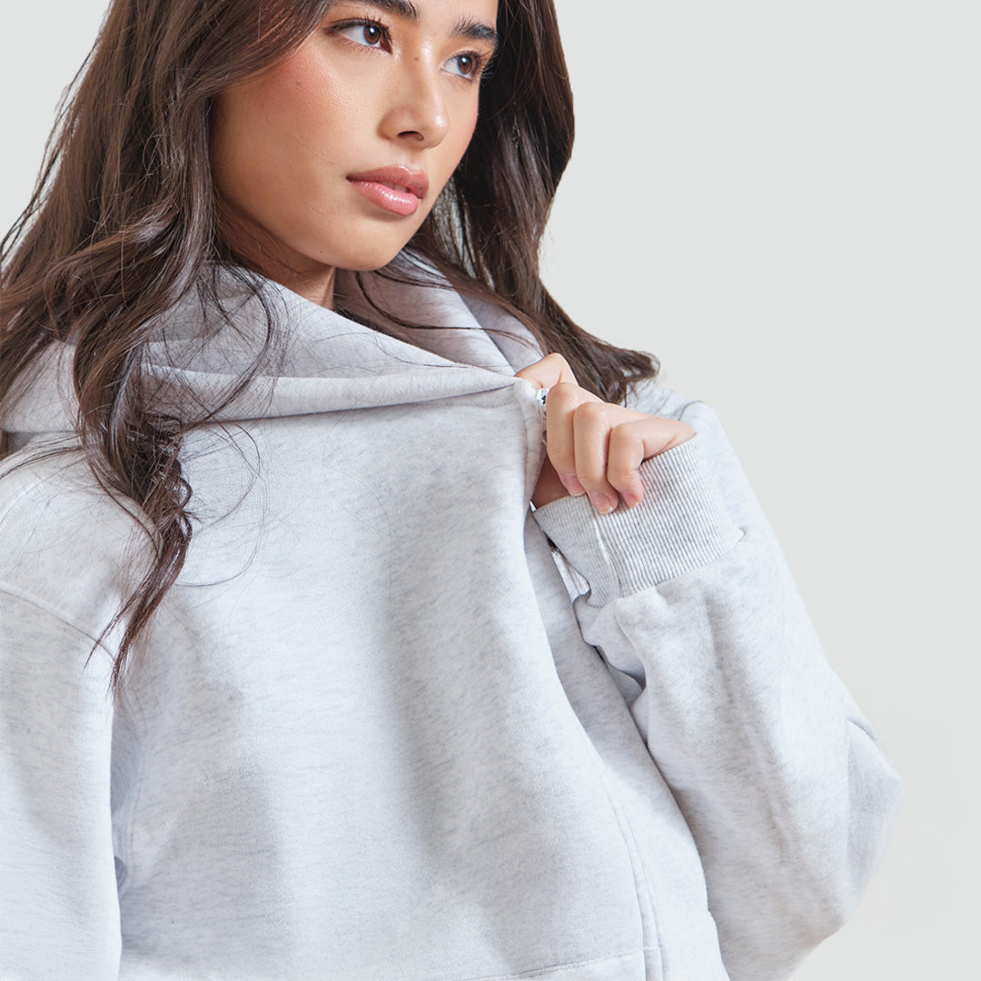 Boyfriend Fleece Zip-Up Hoodie