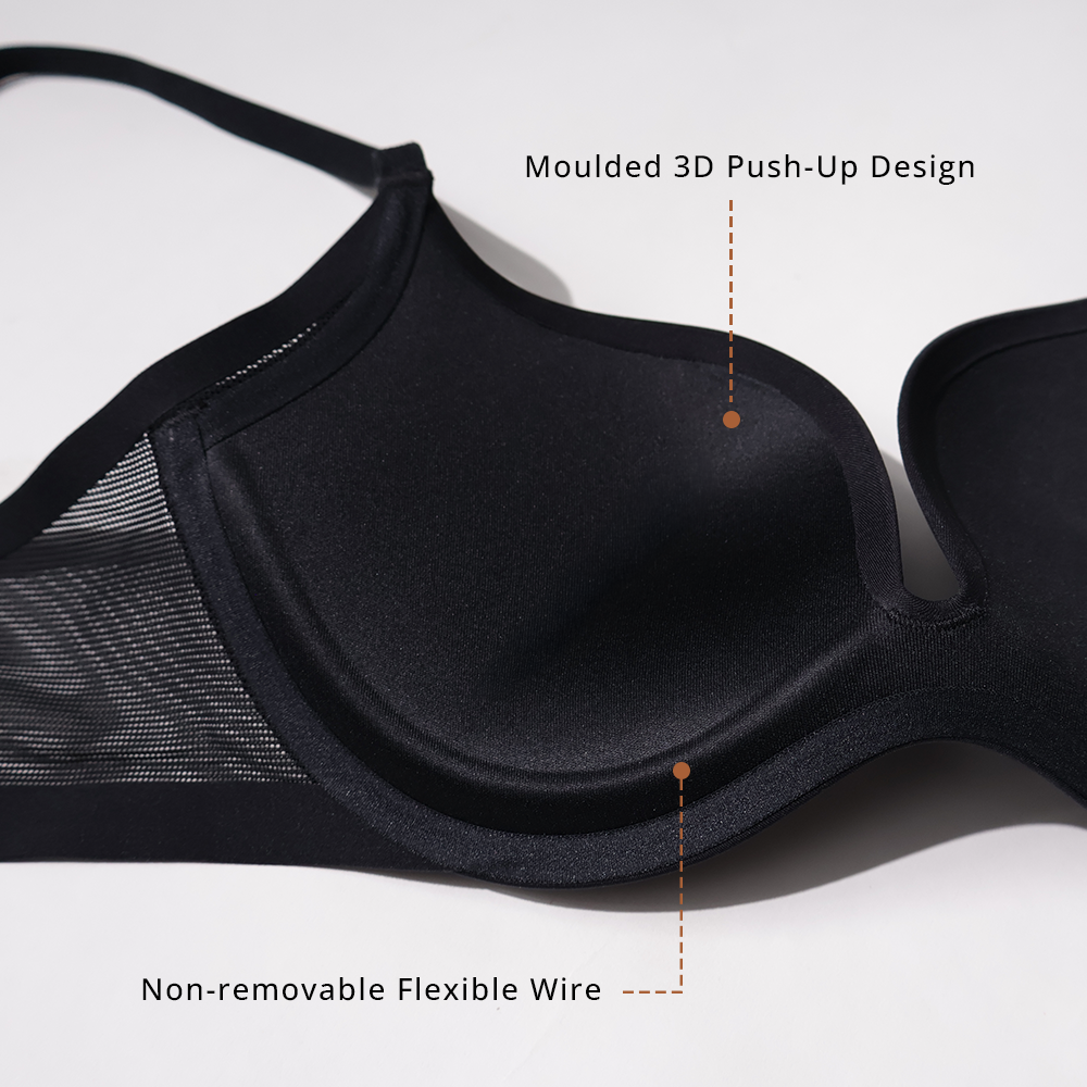 3D Push Up Mesh Bra 2pcs