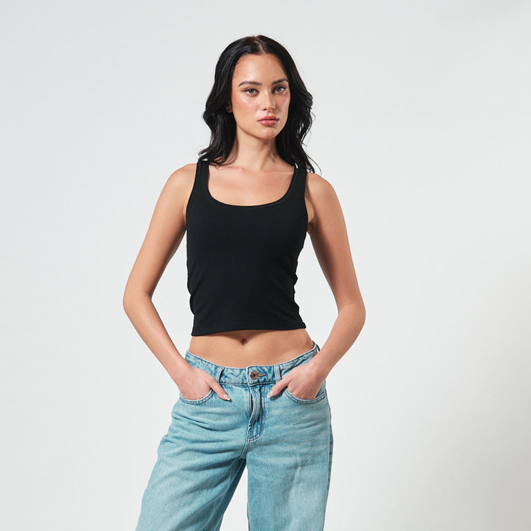 Cotton Ribbed Tank Top – Herah