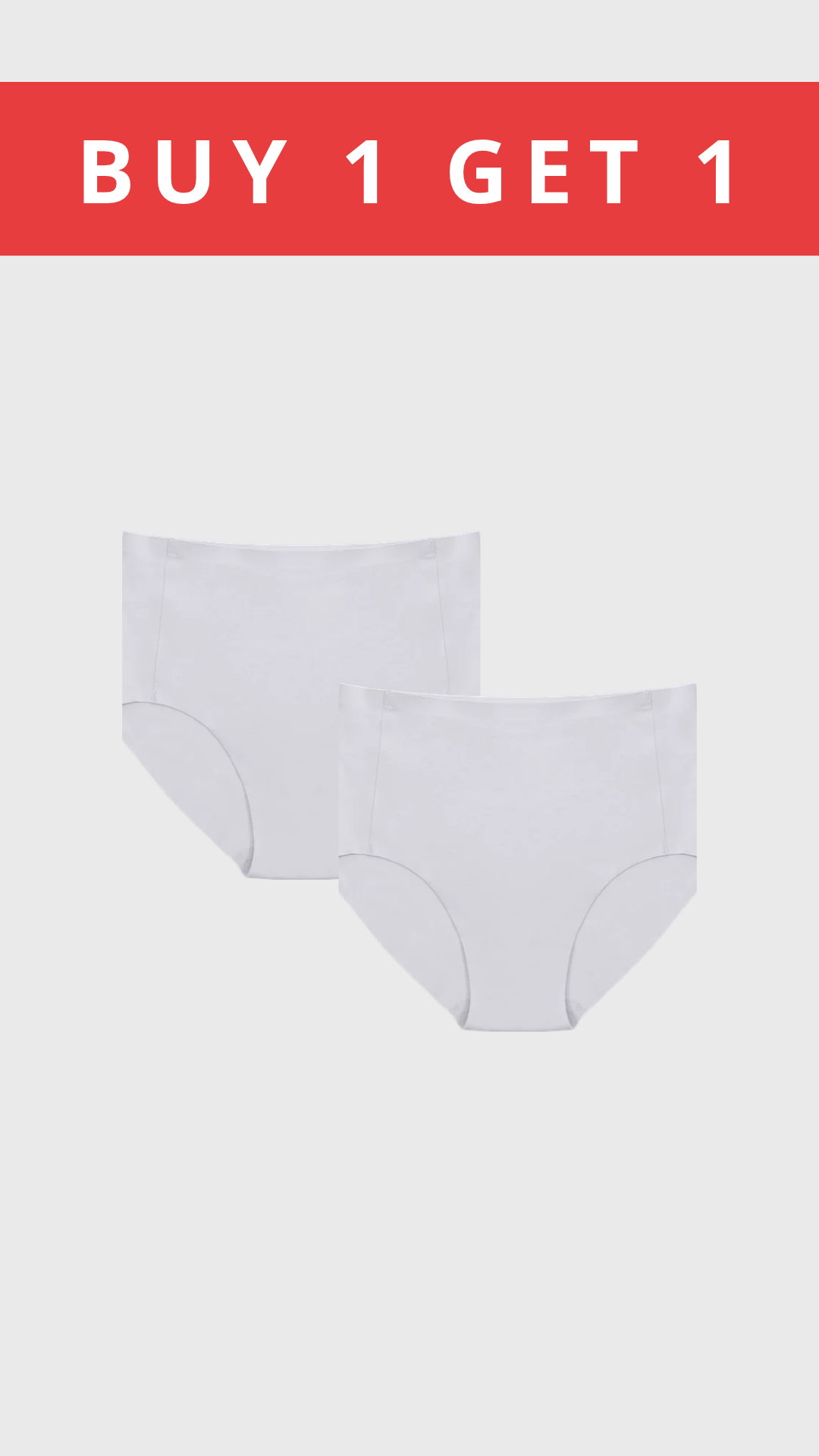 Buy 1 Get 1 Seamless Cotton High Waist Panty