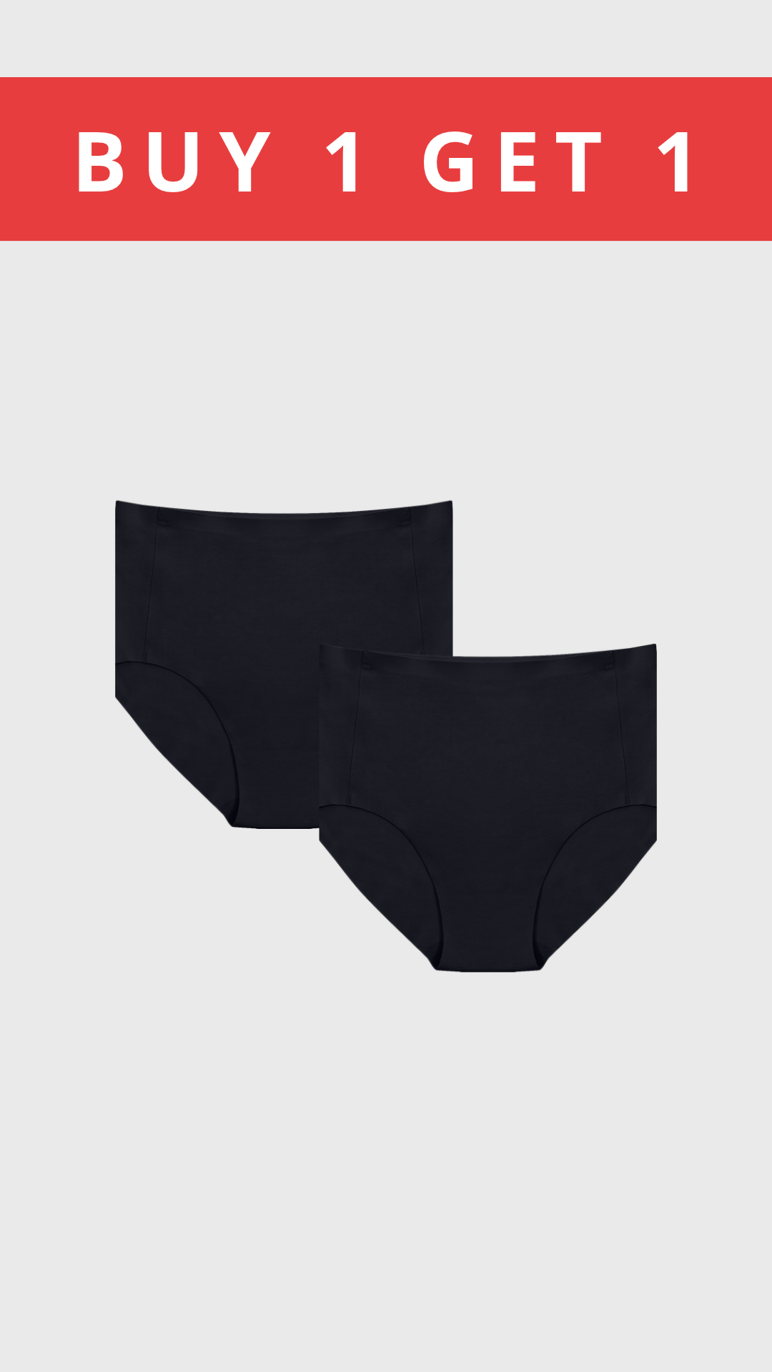 Buy 1 Get 1 Seamless Cotton High Waist Panty