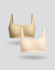 Square Neck Seamless Bra 2pcs