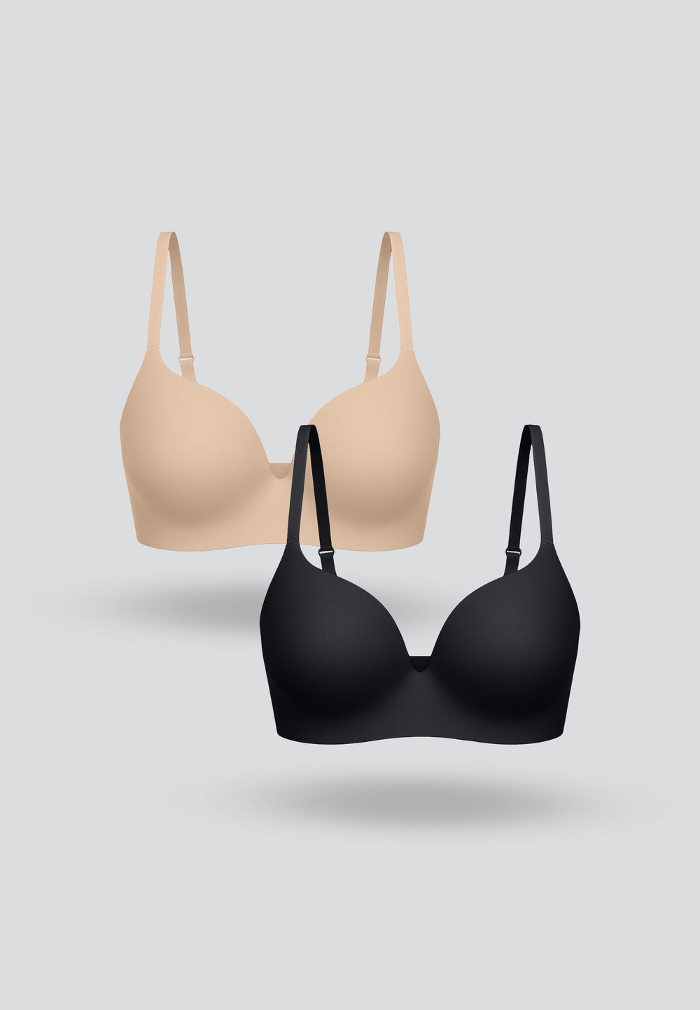 T Shirt Wireless Bra 2pcs