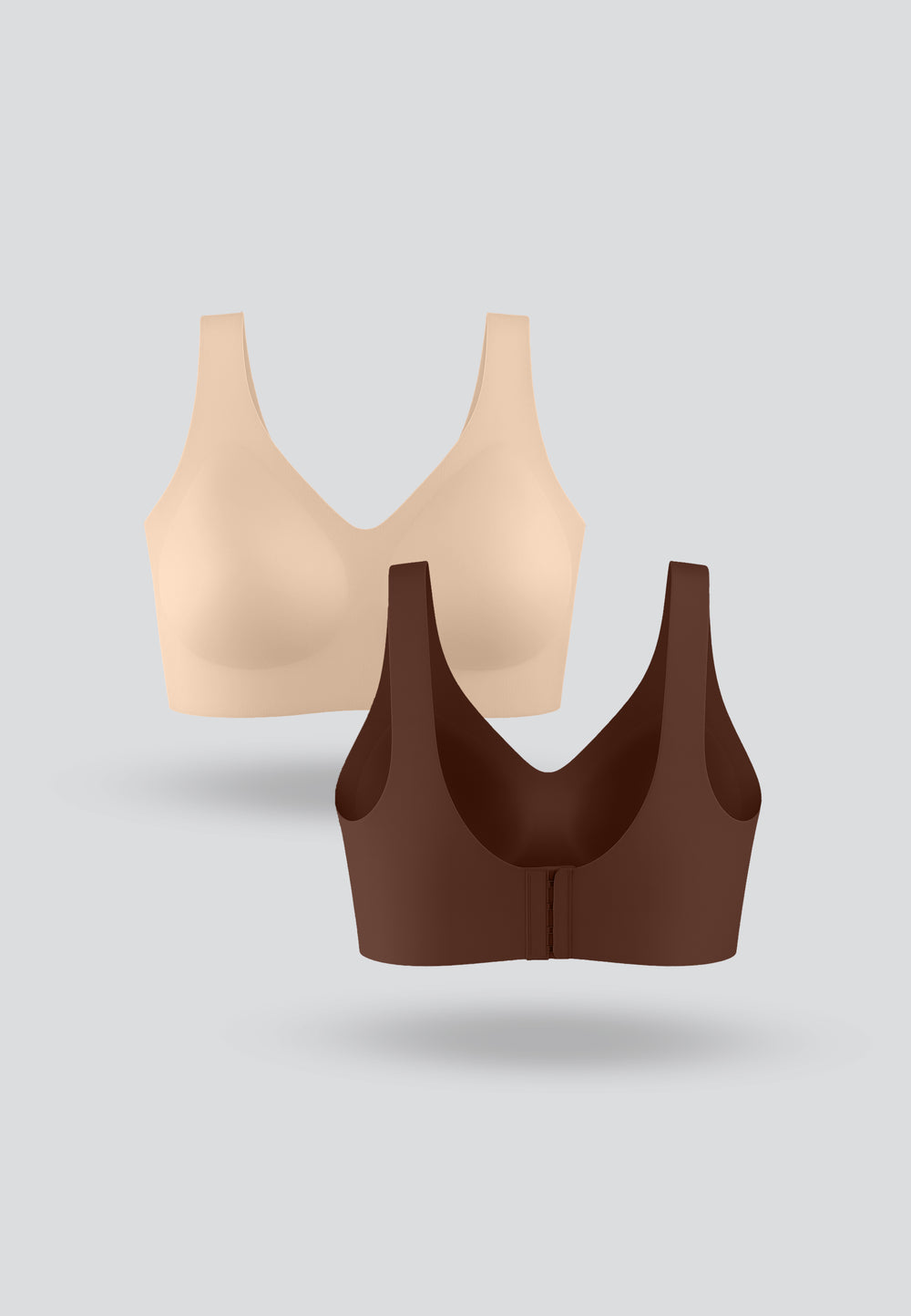 Seamless Vest Bra with Hook 2pcs