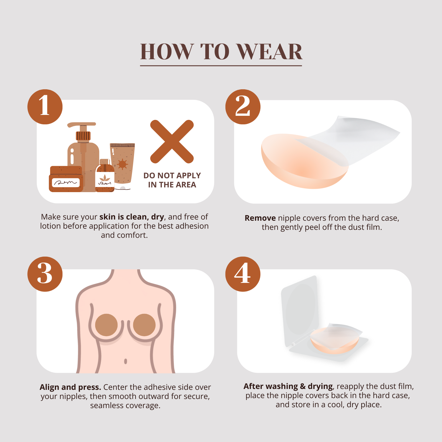 Silicone Nipple Covers in Hard Case