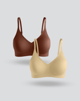 Seamless Non-Buckle Bra 2pcs