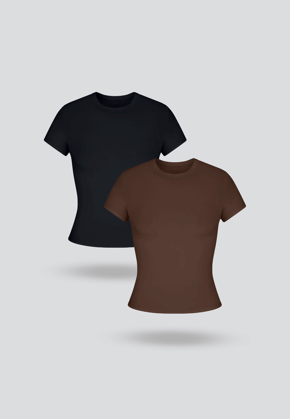 Short Sleeve Seamless T Shirt for Women 2pcs