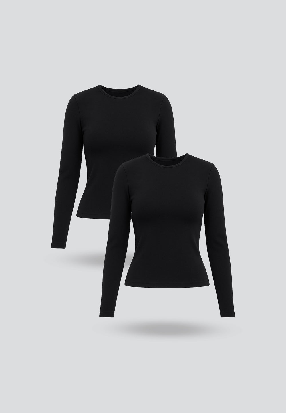 Long Sleeve Seamless T Shirt for Women 2pcs