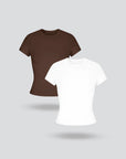 Short Sleeve Seamless T Shirt for Women 2pcs