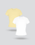 Short Sleeve Seamless T Shirt for Women 2pcs