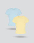 Short Sleeve Seamless T Shirt for Women 2pcs