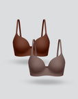 T Shirt Wireless Bra 2pcs