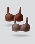 Square Neck Seamless Bra 2pcs
