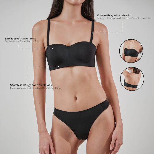 Seamless Bandeau Bra - 2-Pack